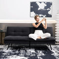 Hcore Polyester Memory Foam Convertible Futon Sofa Bed Small Splitback Loveseat 68 L x 32.3 W x 30.7 H Black