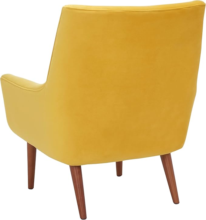 SAFAVIEH Home Collection Amina Mid-Century Modern Gold Velvet Accent Chair