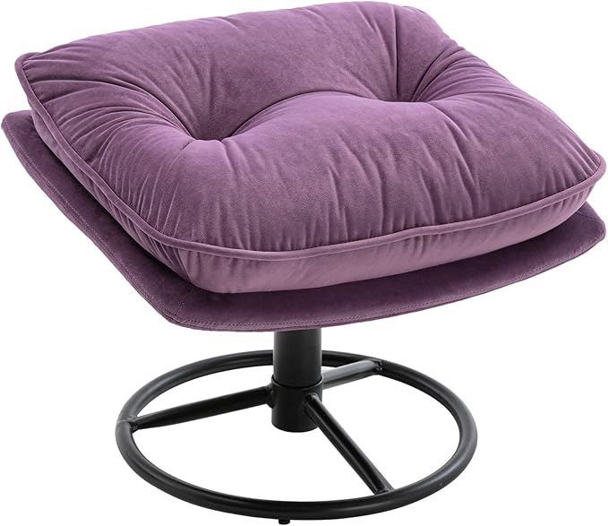 Accent Chair TV Chair Living Room Chair with Ottoman Purple LY757