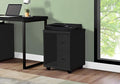 Monarch Specialties 2-Drawer Computer Stand on Castors - Black I 7054