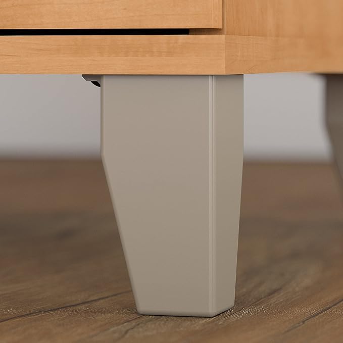 Bush Home 60-inch Home Office Desk with Drawers Large Computer Table with Storage Transitional Style Somerset Collection Maple Cross