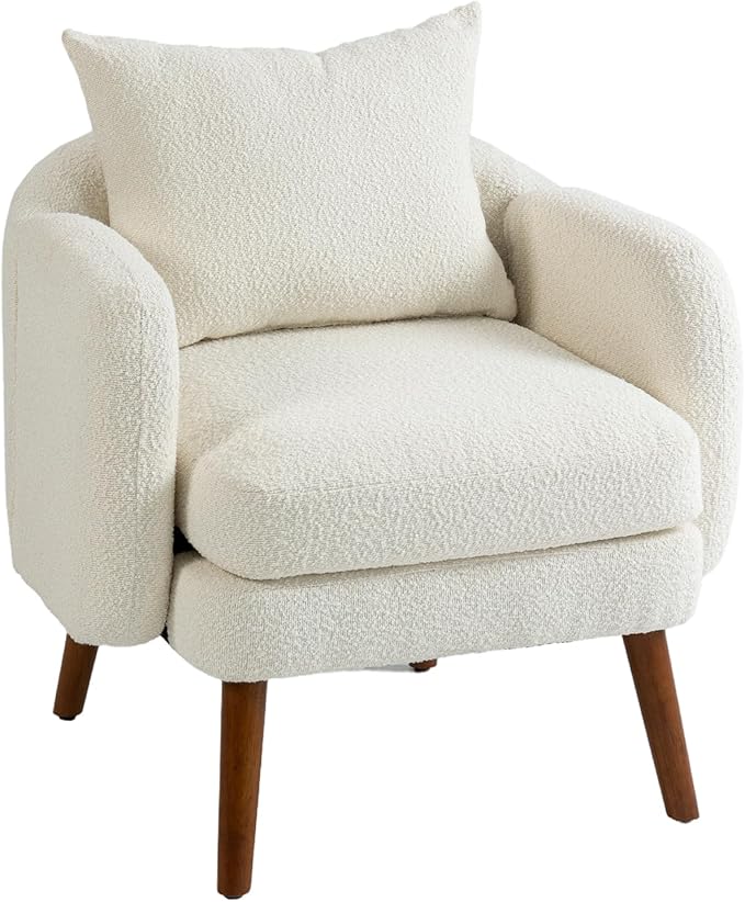 Wood Frame Armchair Modern Accent Chair Lounge Chair for Living Room