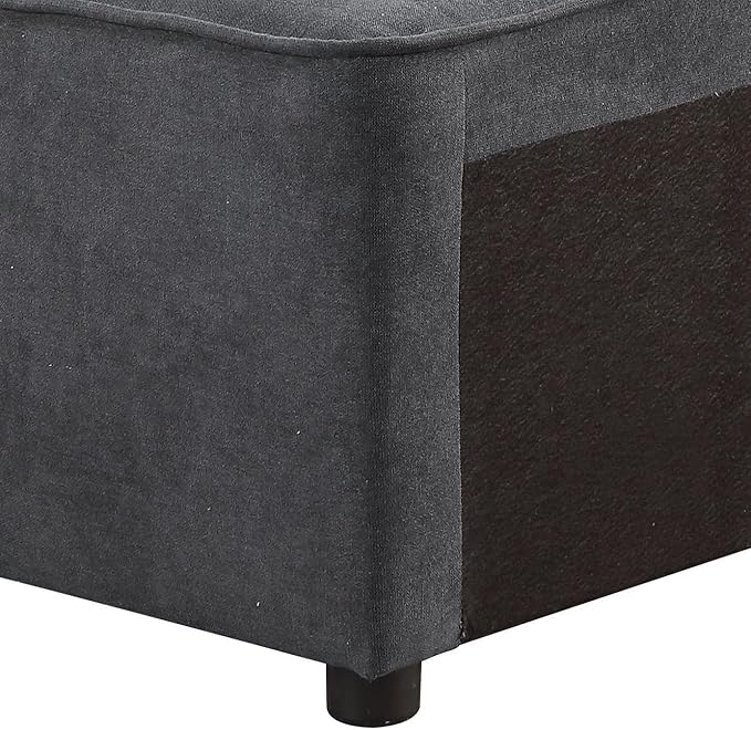 Grey Left Facing Accent Chair Modern Armchair with Loose Back &amp Throw Pillows Comfortable Lounge Chair for Office or Living Room