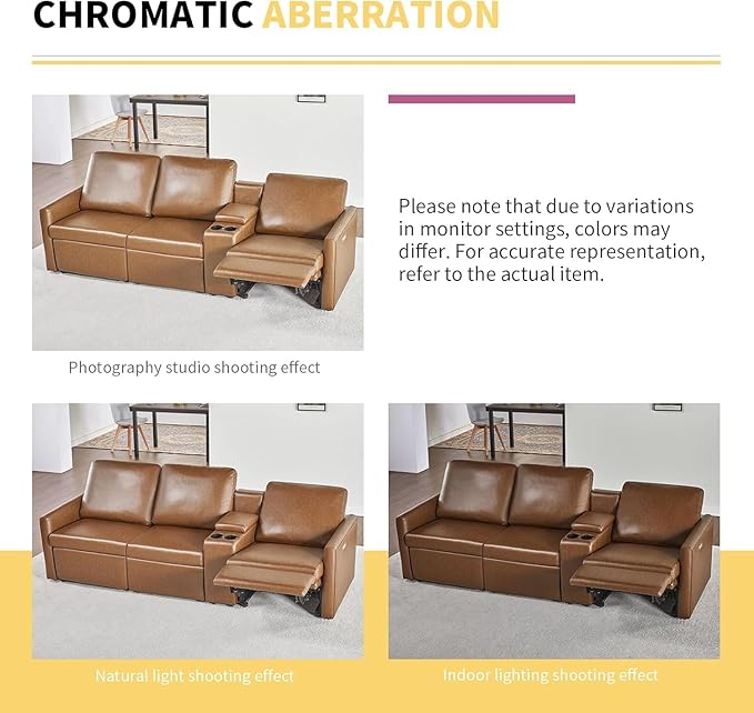 AMERLIFE 44” Power Recliner Chair with 8.5” Wide Armrests Single Electric Reclining Sofa with USB Charging Port Leather Recliner for Living Room Brown