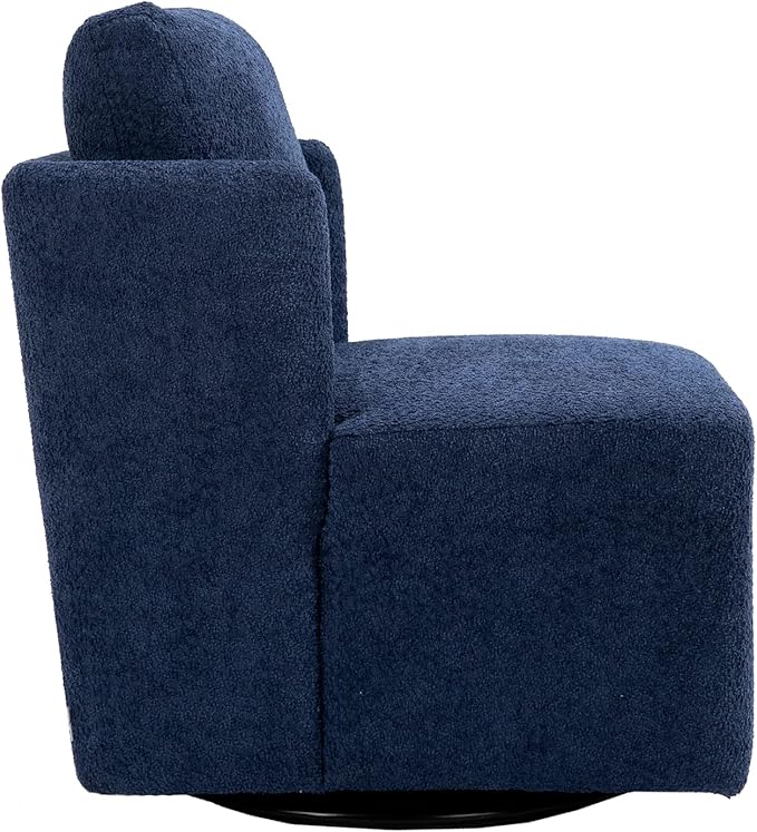 Swivel Barrel Chair Comfy Round Accent Sofa Chair for Living Room 360 Degree Swivel Barrel Club Chair Leisure Arm Chair for Nursery Hotel Bedroom Office Lounge