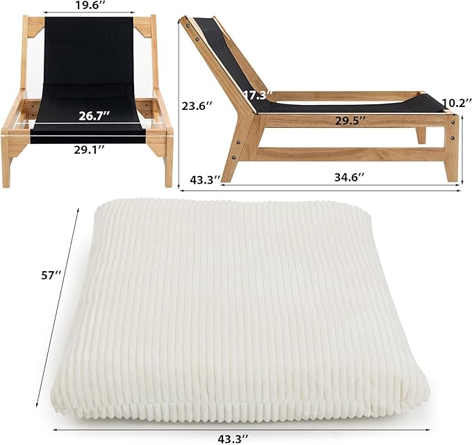 Living Room Chairs Comfy Accent Reading Chair Giant Bean Bag Cloud Chair with Frame for Adults Oversized Beanbag Lounge Sofa for Bedroom (White)