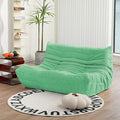 N&ampV Fireside Loveseat Mid Century Armless Twin Size Floor Sofa Soft Premium Corduroy Floor Lounge Chair Foam Sofa Accent Chair for Living Room Bedroom and Office (Mint)