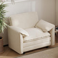 43 Oversized Chenille Single Sofa Chair Deep Seat Chaise Lounge Chair Upholstered Armchair Modern Accent Chairs for Living Room Bedroom Office Apartment Beige