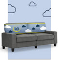 Serta Palisades 78 Track Arm Sofa Easy Care Polyester Soft Pillow Back Pocket Coil Seat Cushions Removable Covers Loveseat or Couch for Small Spaces Living Rooms or Bedrooms Gray