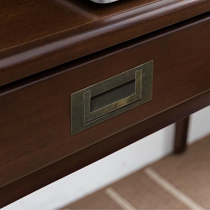 Leick Home Stratus Home Office Desk Solid Wood Drop-Front Keyboard Drawer Easy Assembly Writing Desk Heartwood Cherry 24.0 in. L x 42.0 in. W x 30.0 in. H 22400