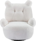 Swivel Accent Chair Short Plush Particle Velvet Armchair360 Degree Swivel Barrel Chair for Living Room Hotel Bedroom Office Lounge