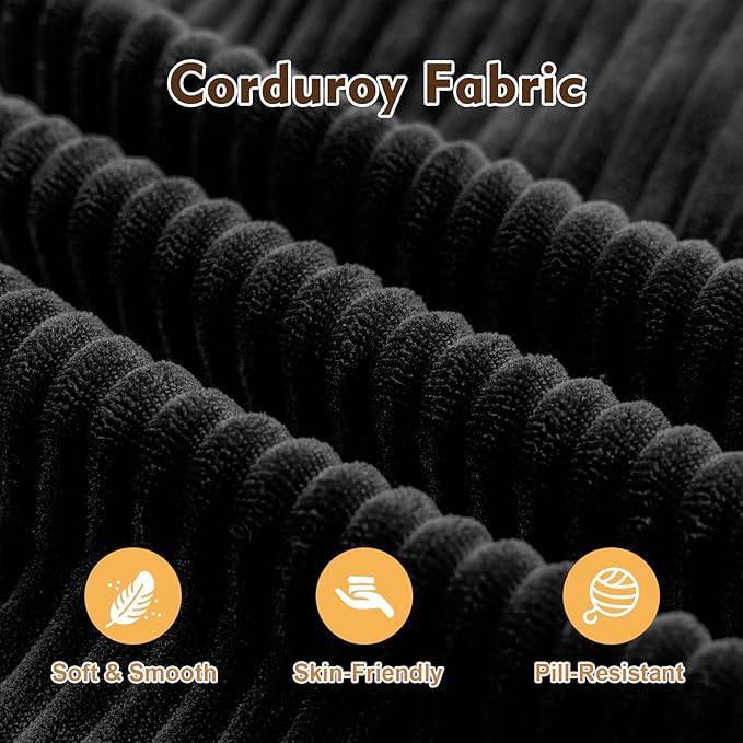 108 L Shaped Couch Modular Sectional Sofa with Chaise Cloud Boneless Couch with Deep Seat &amp Removable Pillow for Living Room BedroomNo Assembly Required（Black）