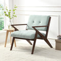 30 Mid-Century Modern Accent Chair with Plush Cushions Angled Arm Design and Sturdy Solid Wood Frame – Perfect for Cozy Living Room Bedroom Or Office Seating