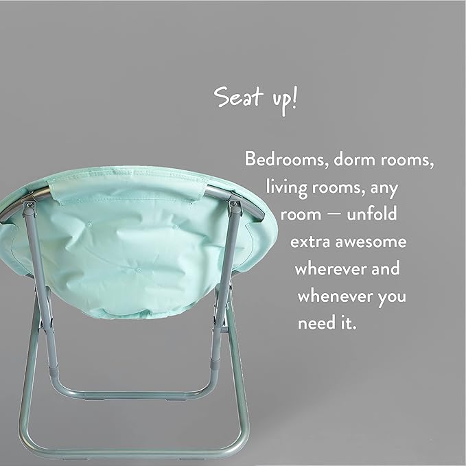 Urban Lifestyle Micromink Saucer Chair Light Blue Mint