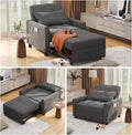 Aiho Sleeper Sofa Chair with Bed 3-in-1 Convertible Sofa Bed in Modern Linen Fabric for Apartment Living Room Study Dark Gray