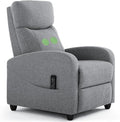 Recliner Chair with Massage and Lumbar Support Small Fabric Home Theater Seating Adjustable Modern Reclining Chair for Adults in Living Room