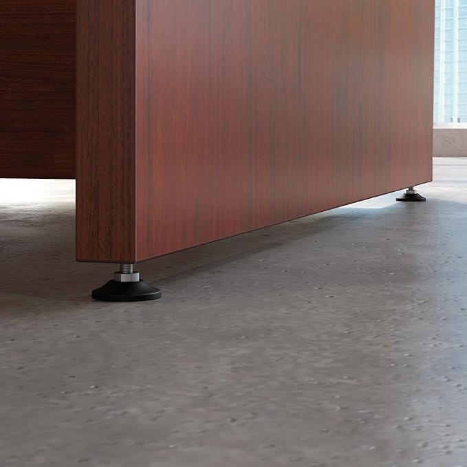 OfficeWorks by Sauder Affirm 60'' Bow Front Desk Shell L: 59.06'' x W: 34.25'' x H: 29.29'' Classic Cherry Finish
