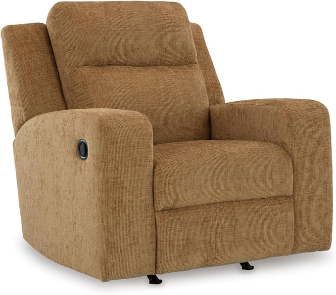 Signature Design by Ashley Kanlow Modern Manual Rocker Recliner Light Brown