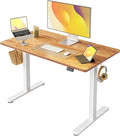 FEZIBO Electric Standing Desk Height Adjustable Stand up Desk 40 x 24 Inches Sit Stand Home Office Desk Computer Desk Light Rustic Brown