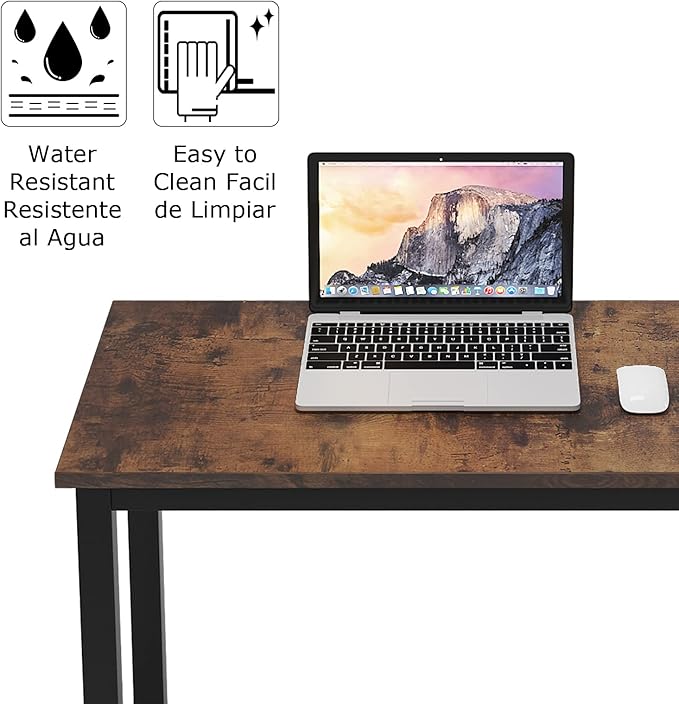 SogesGame Small Computer Desk 31.5 inches Small Office Desk Computer Table Study Writing Desk Workstation for Home Office Retro