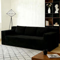 71 Small Boneless Couch Corduroy 3 Seater Couch for Living Room with 3 Pillows &amp Armrests Deep Seat Sofa for Small Spaces Apartment﻿ (Antique Black) | Small Boneless Couch