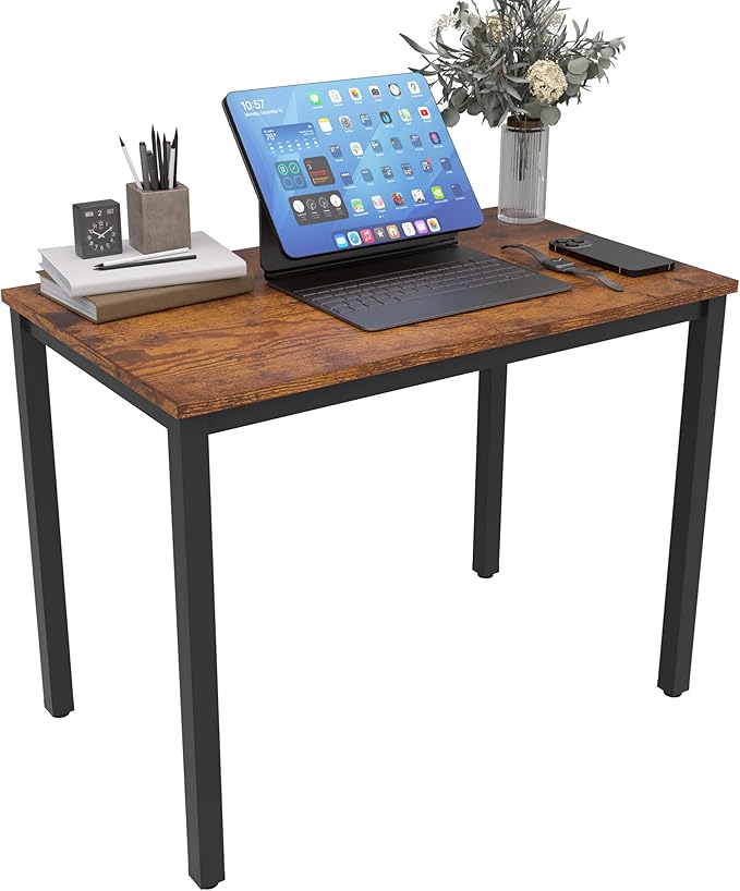 Computer Desk for Small SpaceModern Simple Laptop DeskComputer Table Study Writing Desk for Home OfficeDining RoomLiving Room (Brown 39.37 * 23.62 * 29.52in)