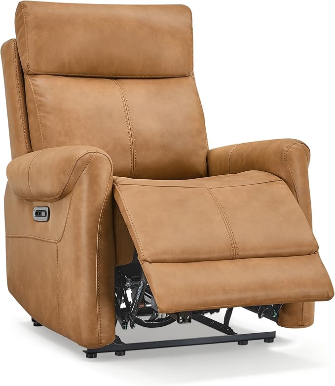 Leather Recliner Chair for Adults Wall Hugger RV Recliner with USB Charging Ports Electric Power Reclining Sofa for Living Room Home Theater Seating Bedroom