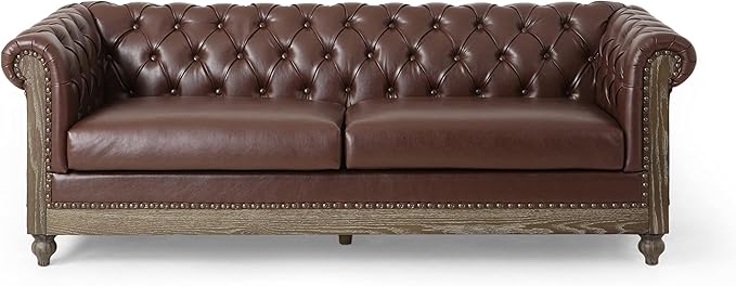 Christopher Knight Home Castalia Sofas Dark Brown + Natural