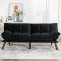 KINFFICT Convertible Futon Sofa Couch Bed Modern Memory Foam Sleeper Loveseat Sofa with Adjustable Armrests &amp Backrests Comfy Love Seat for Living Room Bedroom Office Apartment Small Space