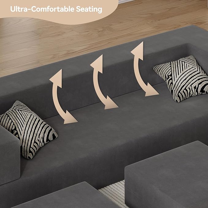 Queen 80 Folding Bed Couch Convertible Velvet Memory Foam Sofa Bed with Removable Velvet Cover3 OttomansFloor Sofa Sleeper Mattress For Guest Office Living Room Deep Blue (Deep Grey)