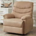 Fabric Lazy Boy Recliner Chair for Bedroom Manual Reclining Chairs for Adults Recliner Chair with Adjustable Backrest &amp Foootrest/Overstuffed Cushion Havy Duty (Mocha)