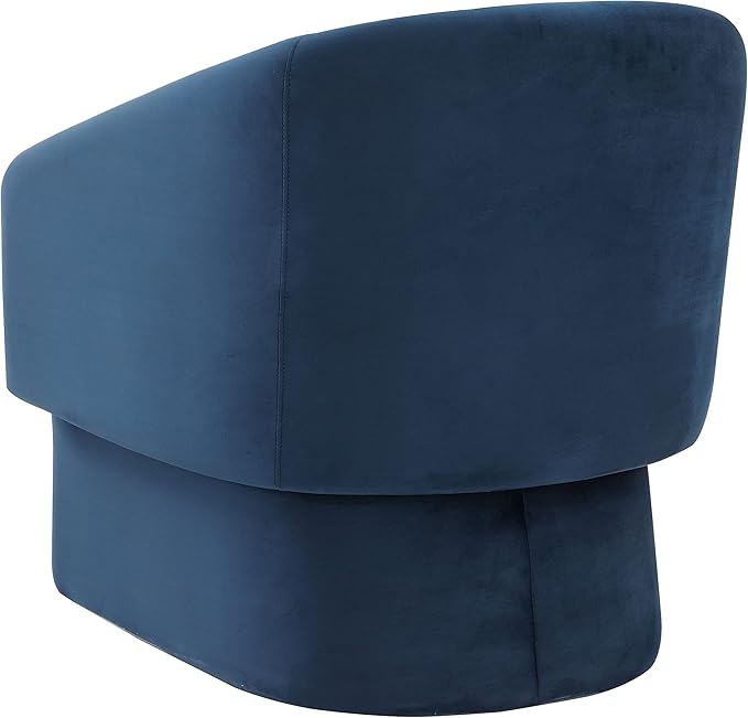 SAFAVIEH Couture Collection Susie Navy Velvet Barrel Back Accent Chair (Fully Assembled)