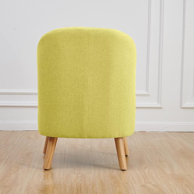 Accent Upholstered Club Cute Light Green Tub Chairs with Barrel Style Comfortable Round Side Sofa Chair Sitting Sofa Chair for Living Room Bedroom Small Spaces