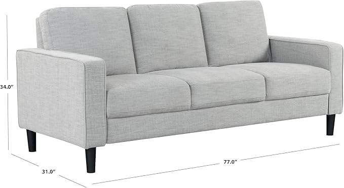SAFAVIEH Couture Furniture Collection Felicianya Modern Light Grey 3-Seater Sofa