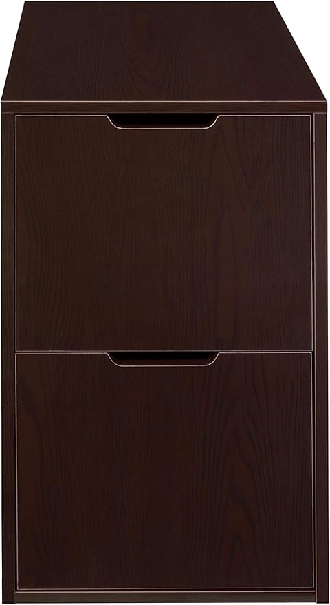 Niche Mod Freestanding Pedestal Two Drawer Filing Cabinet- Truffle