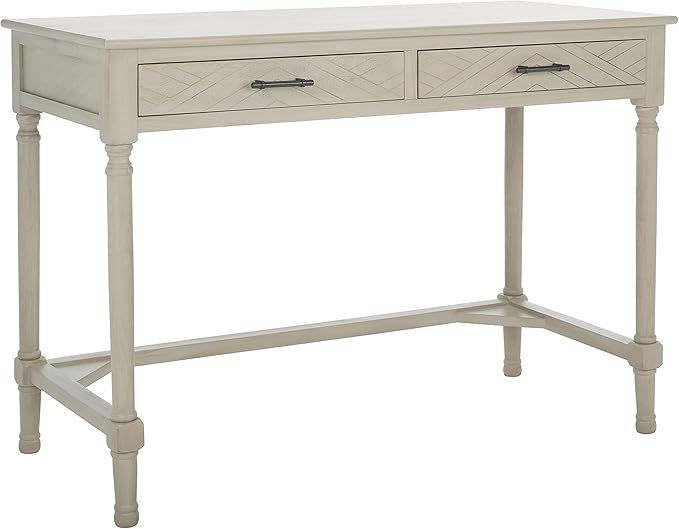 SAFAVIEH Home Collection Mckinlee Taupe 2-Drawer Computer Table Office Desk