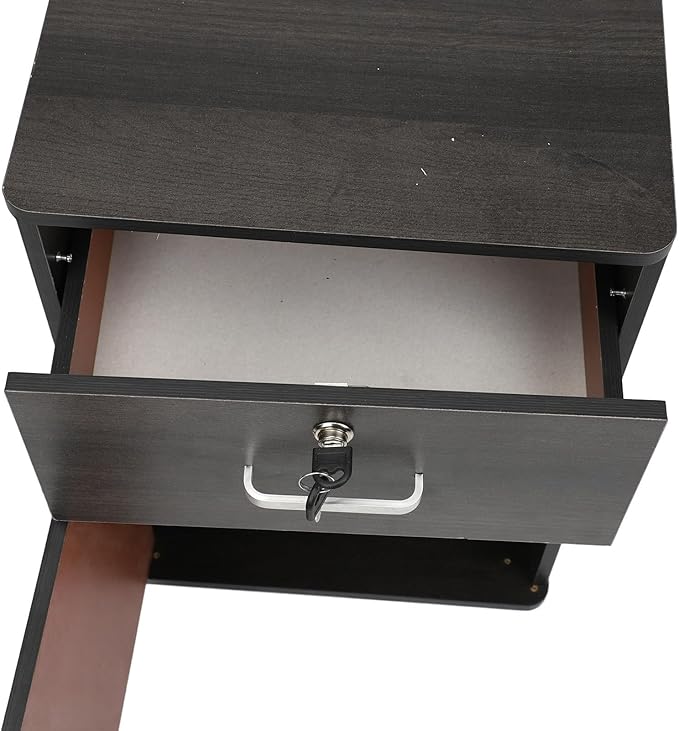 HURRISE High Strength Artificial Board Mobile File Cabinet with Locks Multiple Drawers Sturdy Under Desk Rolling File Cabinet with Wheels for Home Office Tidy Storage with Multilayer