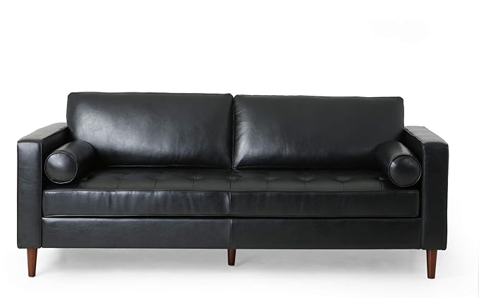 Christopher Knight Home Malinta Sofas Midnight Black + Espresso