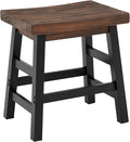 Alaterre Furniture Pomona Rustic Industrial Barstool – 20” Backless Counter Stool with Solid Pine Wood Seat and Black Metal Legs – Farmhouse Seating for Dining Room Kitchen or Office (Natural/Black)
