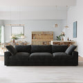 JACH 3-Seater Modular Sectional Sofas for Living Room Modern Convertible Cloud Couches Cushion Covers Removable Free Combination Module Sectional Couch for Living Room Bedroom Apartment (Black)