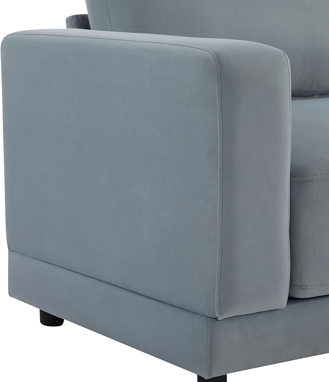Merax 81'' Modern 2 Seater Arm Sofa with Soft Fabric UpholsteryLoveseat for Small Spaces Durable Frame Easy Assembly Couches for Apartments &amp Living RoomsGray