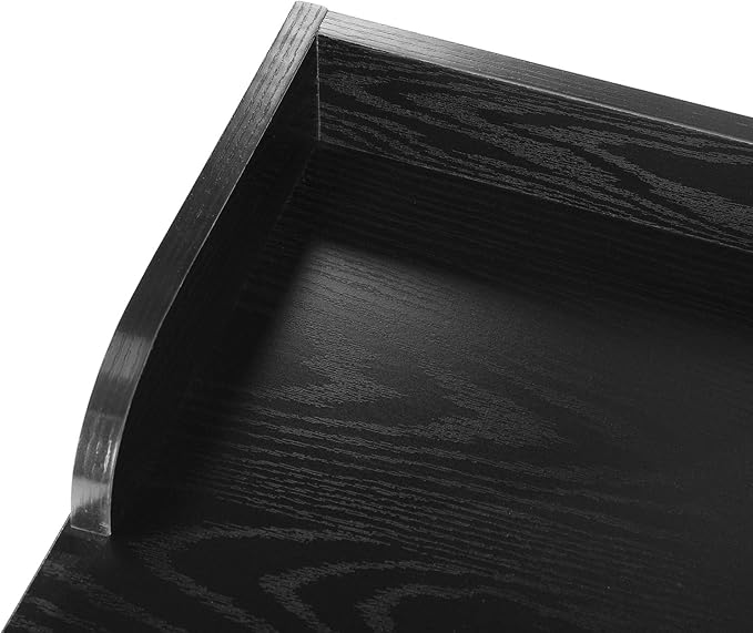 FurnitureR Home Office Writing Desk with Baffle 47.2 Computer Study Desk with X-Shaped Metal Legs Modern Laptop PC Table for Small Spaces Black