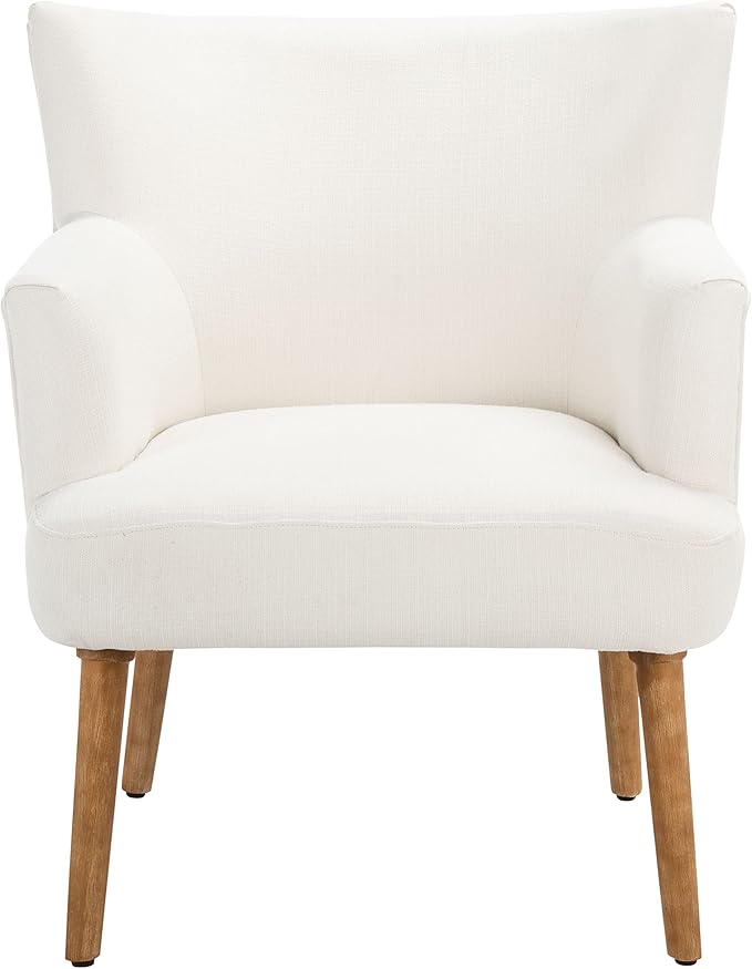SAFAVIEH Home Collection Delfino White/Natural Accent Chair