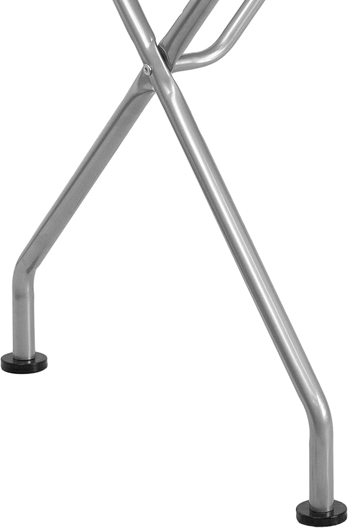 Flash Furniture Black Computer Desk with Raised Border and Silver Metal Frame
