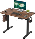 Casaphoria 40 x 24 inches Electric Standing Desk Sit to Stand Desk with Memory Height Adjustment Home Office Computer Desk for Writing and Games Brown
