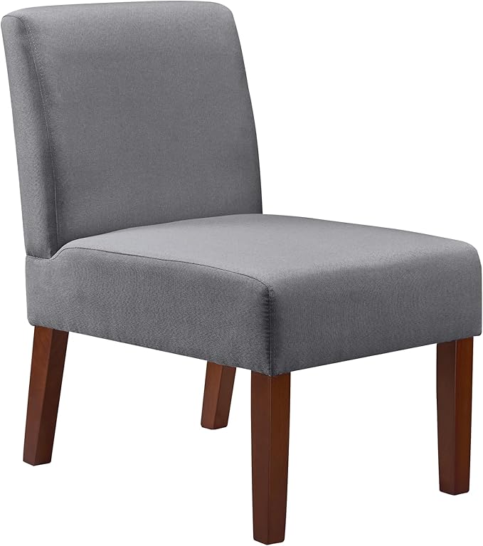 Set of 2 Fabric Accent Chairs with Round Wood Table Decorative Slipper Chairs Contemporary Design Durable Hardwood Frame Vanity and Corner Side Chairs for Bedroom Home Office and Living Room