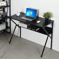 FurnitureR Computer Desk 39.4 inch Home Office Desk for Small Spaces Modern Simple Style for Home Office Study Writing Black