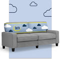 Serta Palisades 78 Track Arm Sofa Easy Care Polyester Soft Pillow Back Pocket Coil Seat Cushions Removable Covers Loveseat or Couch for Small Spaces Living Rooms or Bedrooms Glacial Gray