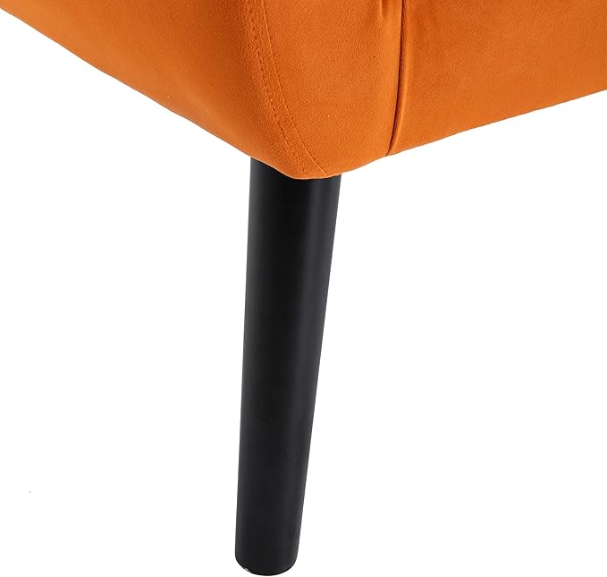 Modern Soft Velvet Material Ergonomics Accent Chair Living Room Chair Bedroom Chair Home Chair with Black Legs for Indoor Home