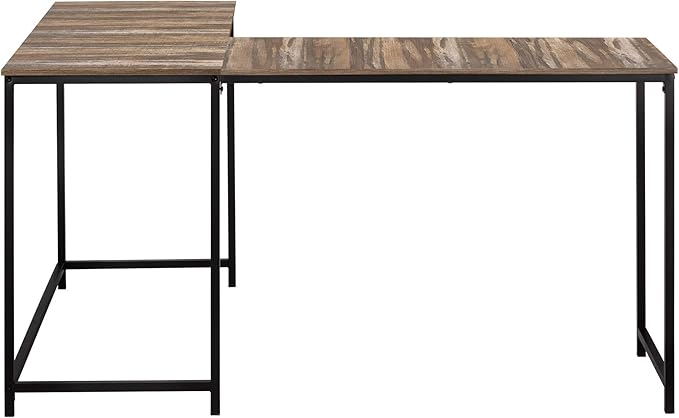 Monarch Specialties I 7391 Computer Desk Home Office Corner 58 L L Shape Work Laptop Metal Laminate Brown Black Contemporary Modern